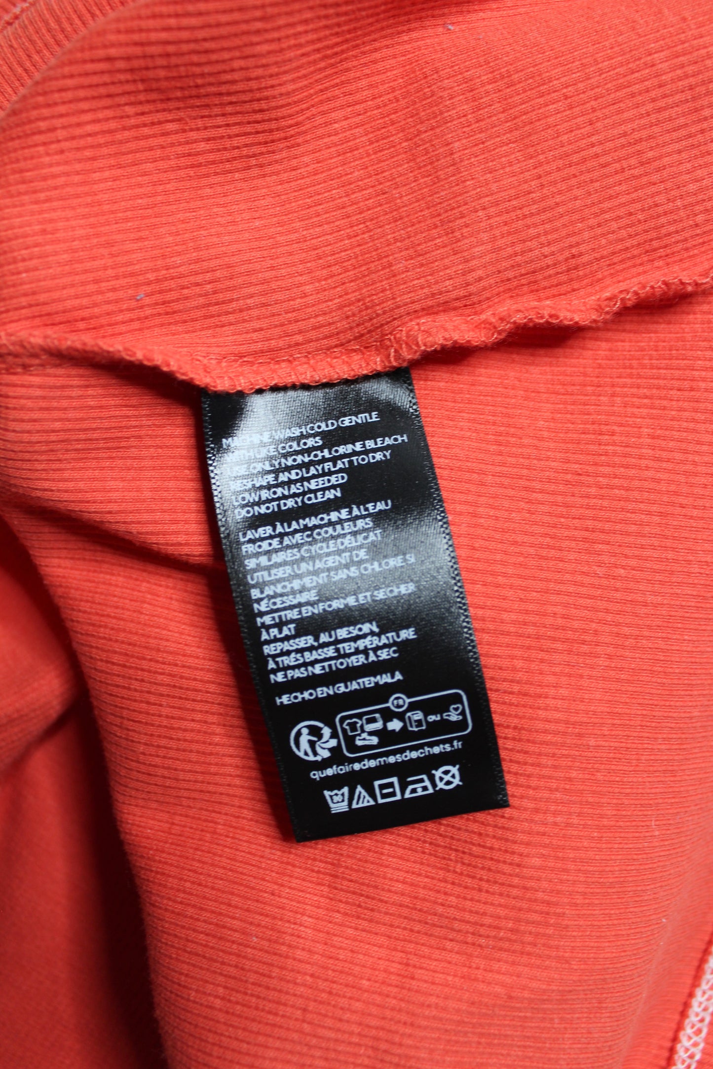 Anthropologie Pilcro deep orange ribbed scoop neck t shirt, size small