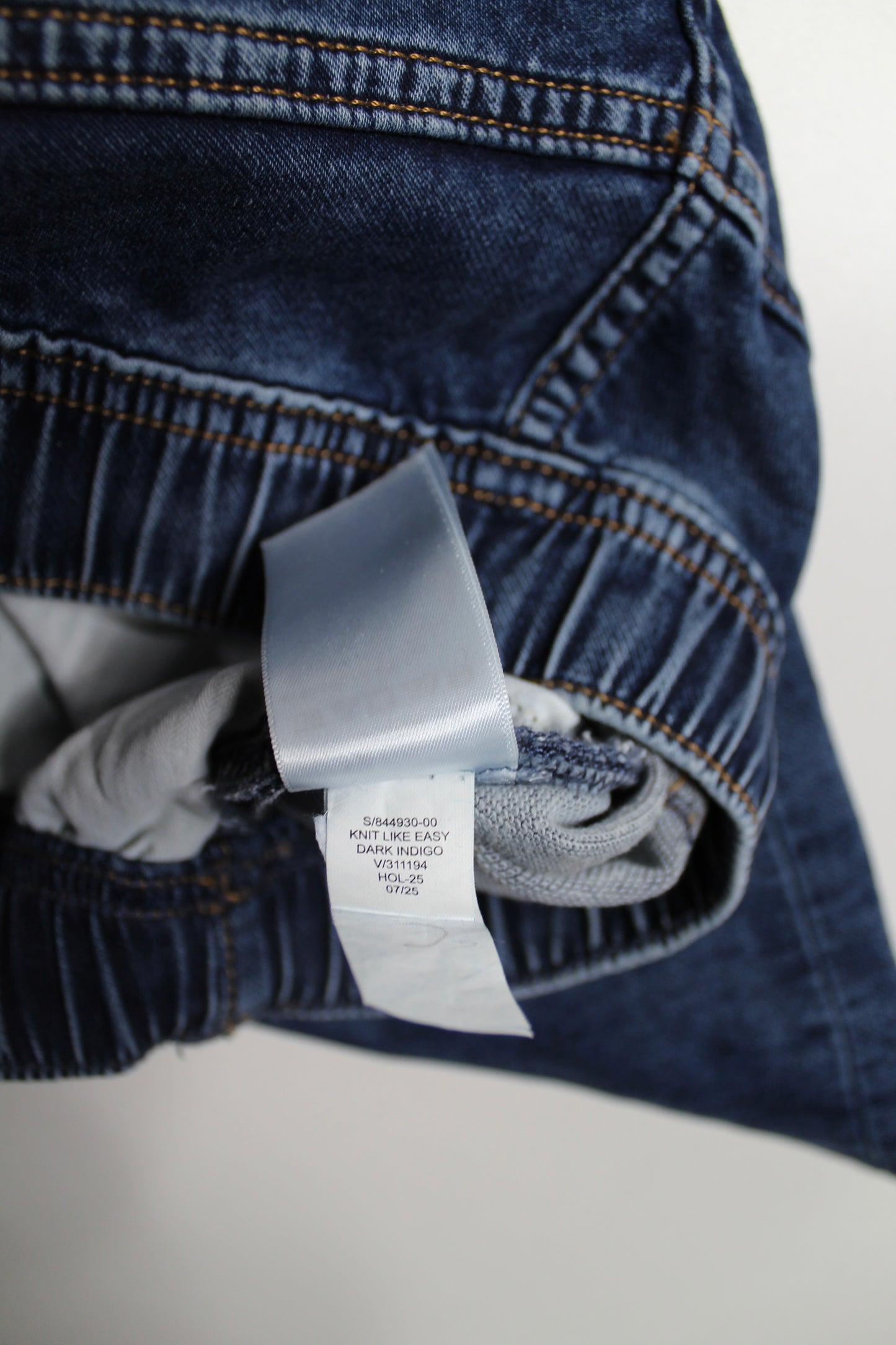 Gap dark indigo 'knit like easy' wide leg jean jogger, size xs (oversized fit)