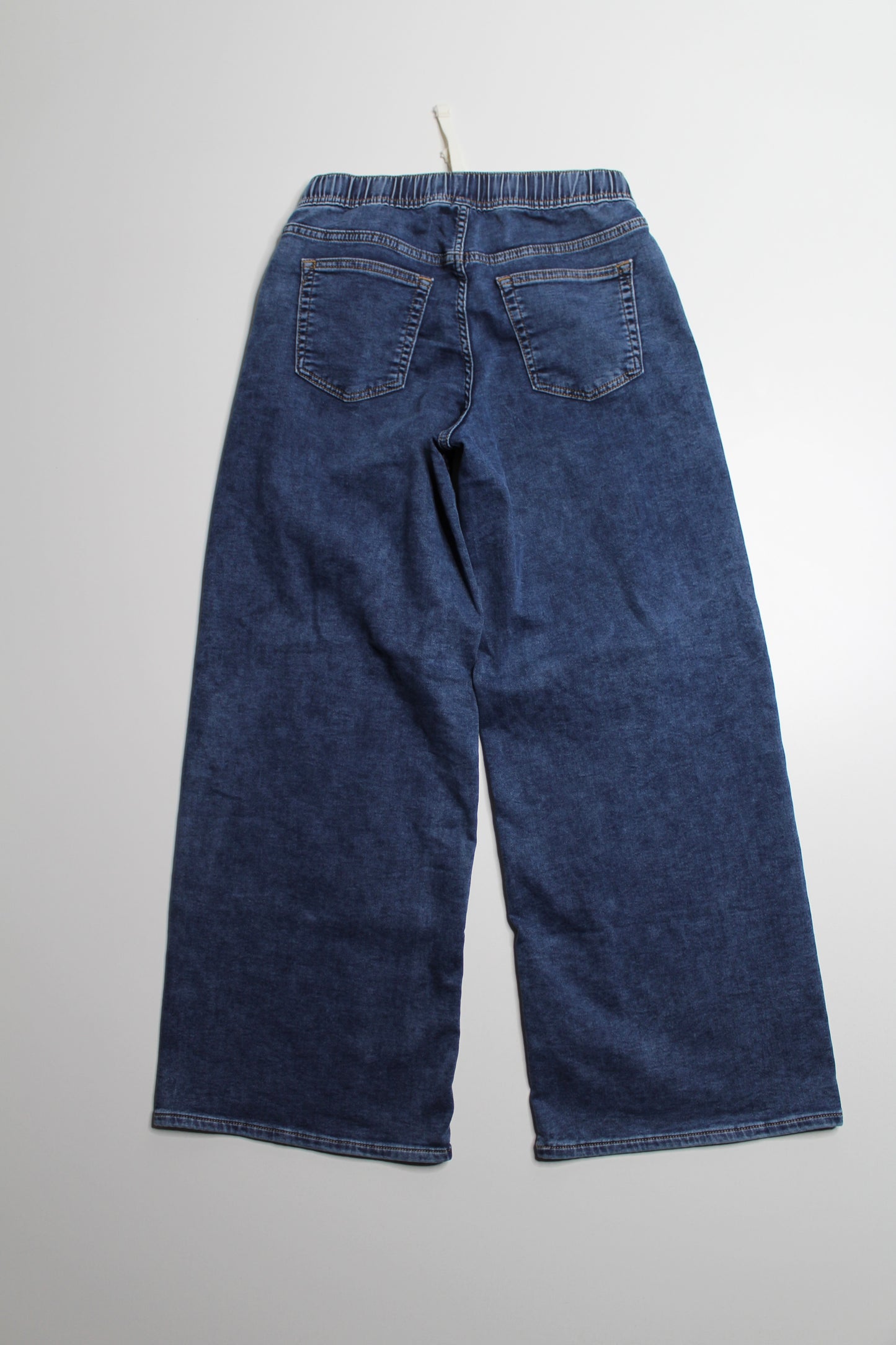 Gap dark indigo 'knit like easy' wide leg jean jogger, size xs (oversized fit)