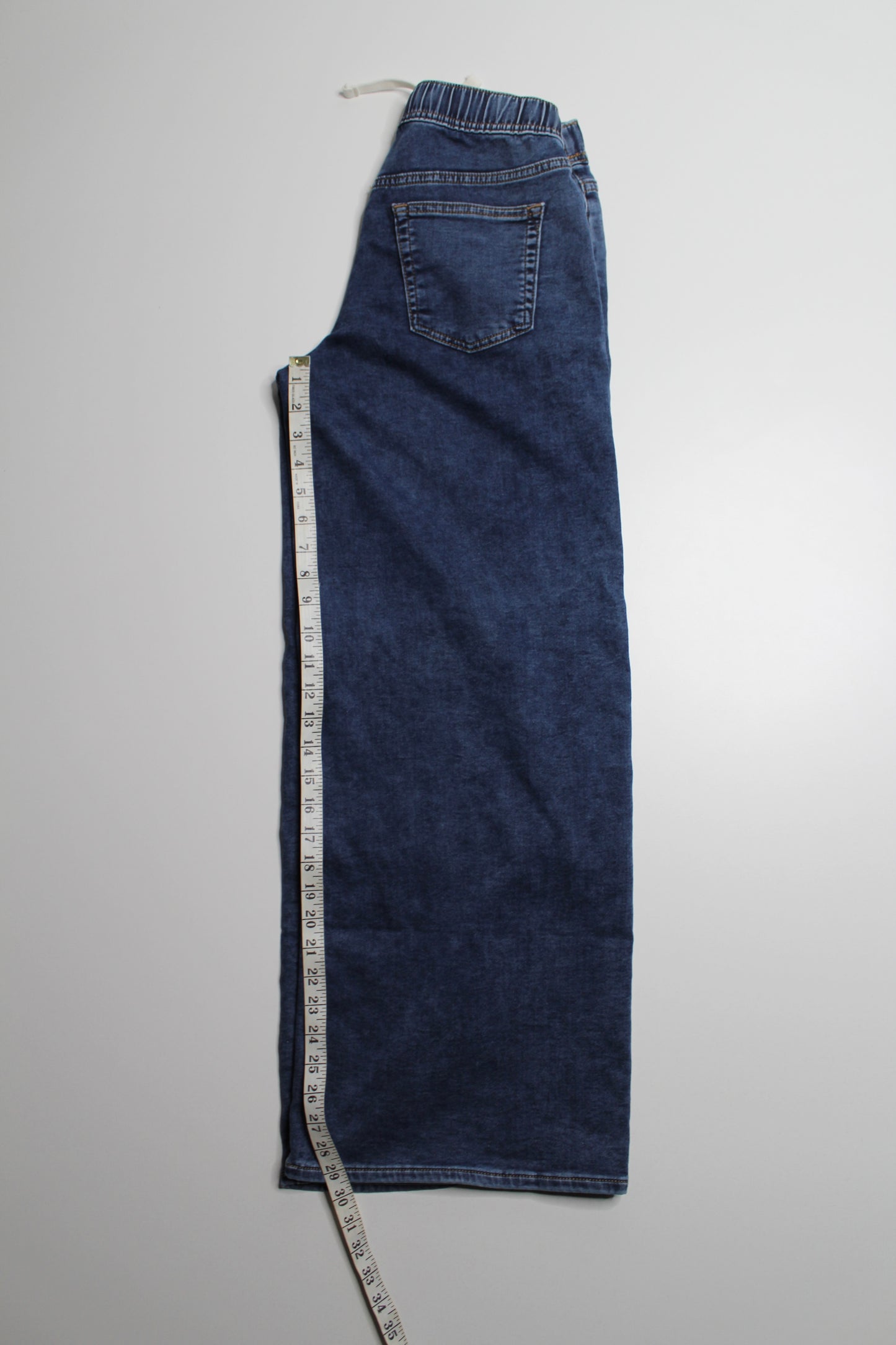 Gap dark indigo 'knit like easy' wide leg jean jogger, size xs (oversized fit)