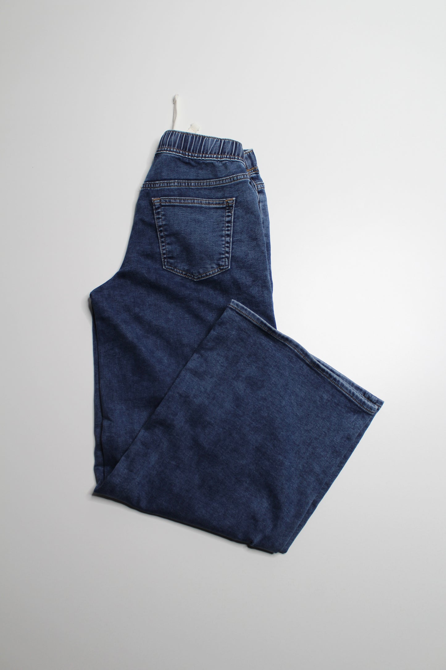 Gap dark indigo 'knit like easy' wide leg jean jogger, size xs (oversized fit)