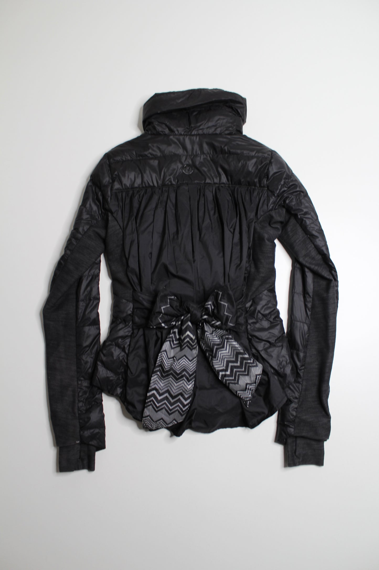 Lululemon black pedal power bow puffer jacket, size 6 (price reduced: was $98)