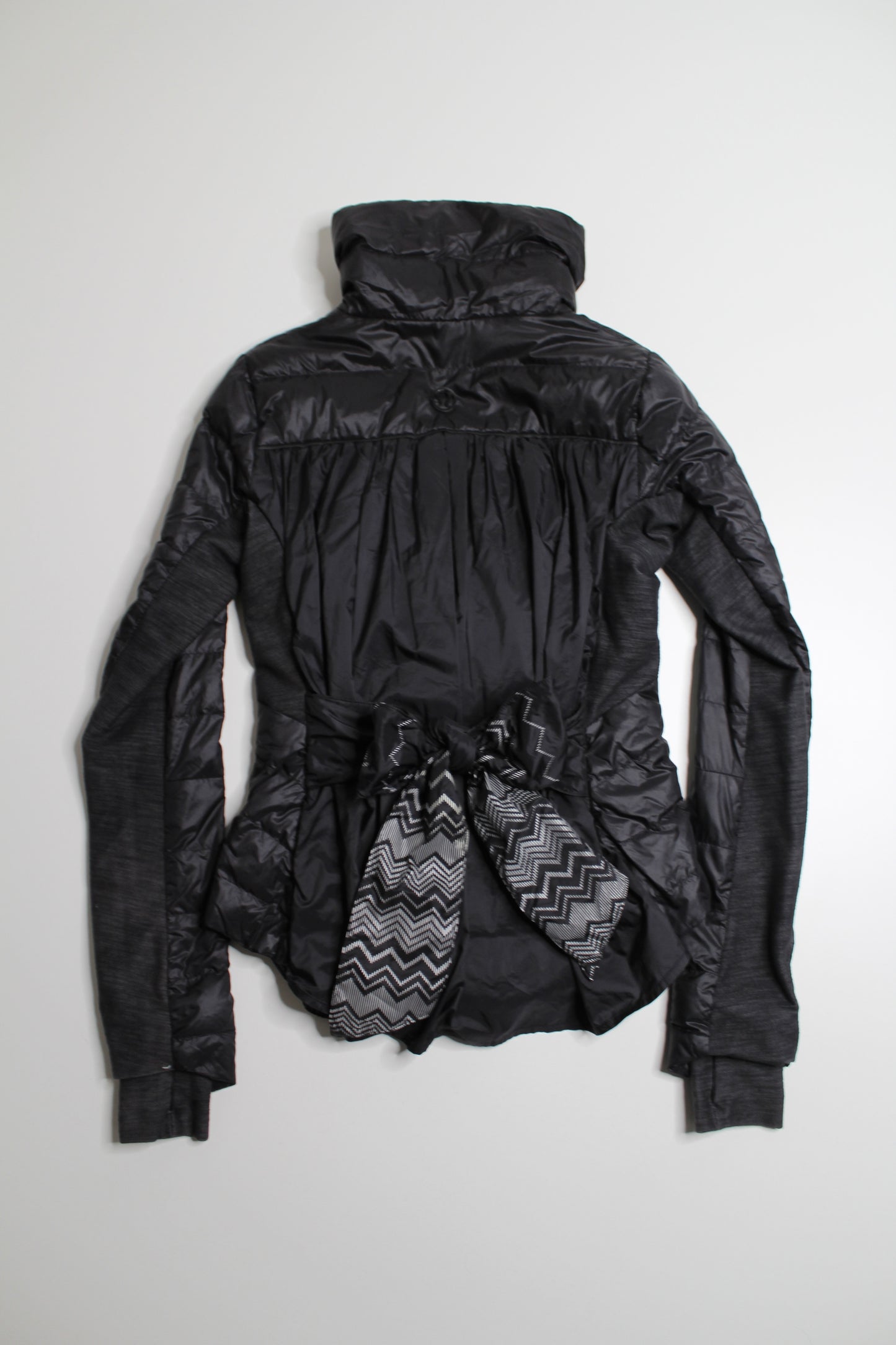 Lululemon black pedal power bow puffer jacket, size 6 (price reduced: was $98)