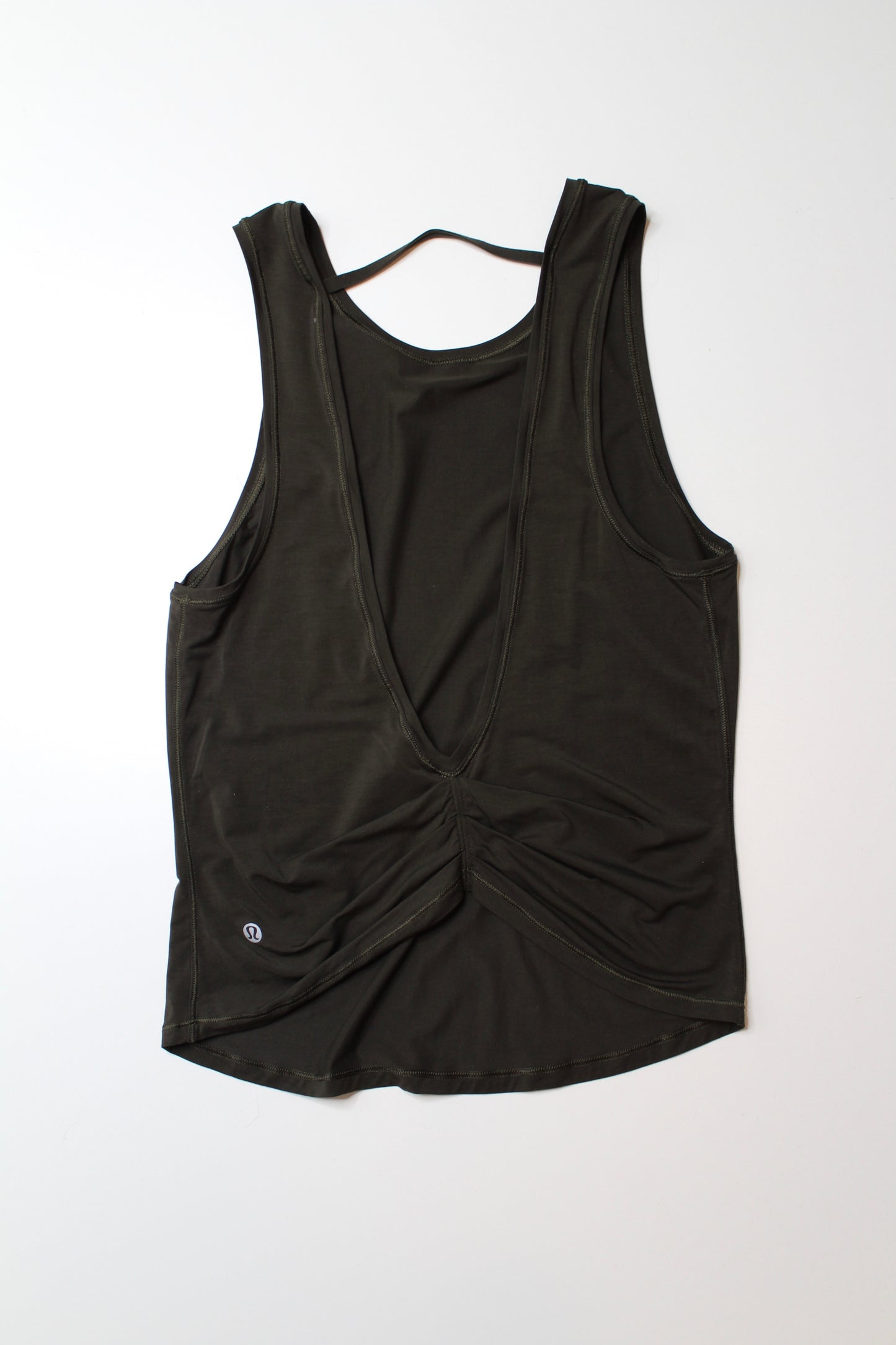 Lululemon dark olive deep stretch tank, size 4 (fits 4/6)