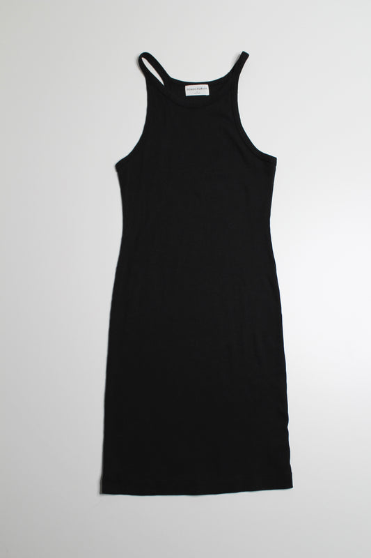 Denim Forum black ‘90’s ribbed tank dress’, size small