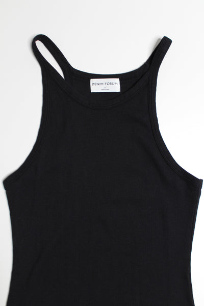 Denim Forum black ‘90’s ribbed tank dress’, size small (price reduced: was $40)