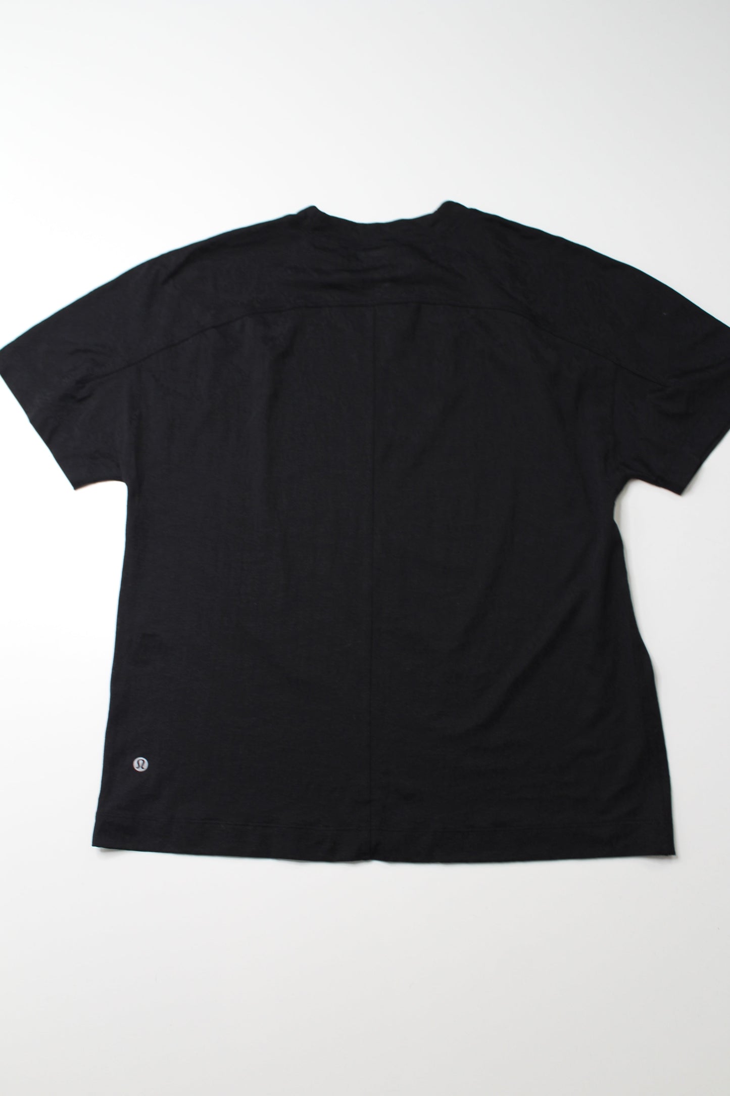 Lululemon black lace pattern t shirt, size 4 (loose oversized fit) (price reduced: was $30)