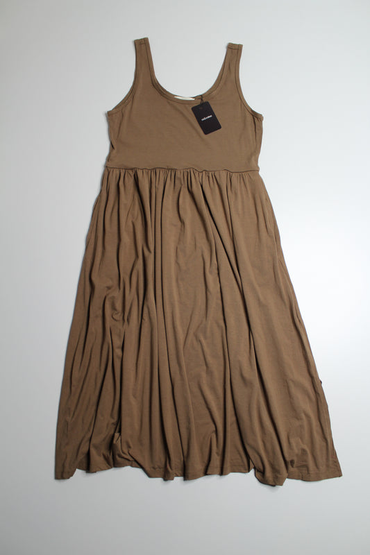 Os & Oakes americano (brown) tank maxi dress, size xl *new with tags