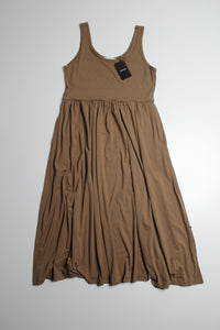 Os & Oakes americano (brown) tank maxi dress, size xl *new with tags (price reduced: was $50)