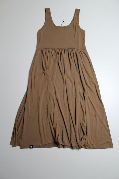 Os & Oakes americano (brown) tank maxi dress, size xl *new with tags (price reduced: was $50)