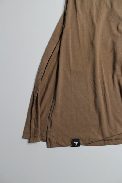 Os & Oakes americano (brown) tank maxi dress, size xl *new with tags (price reduced: was $50)