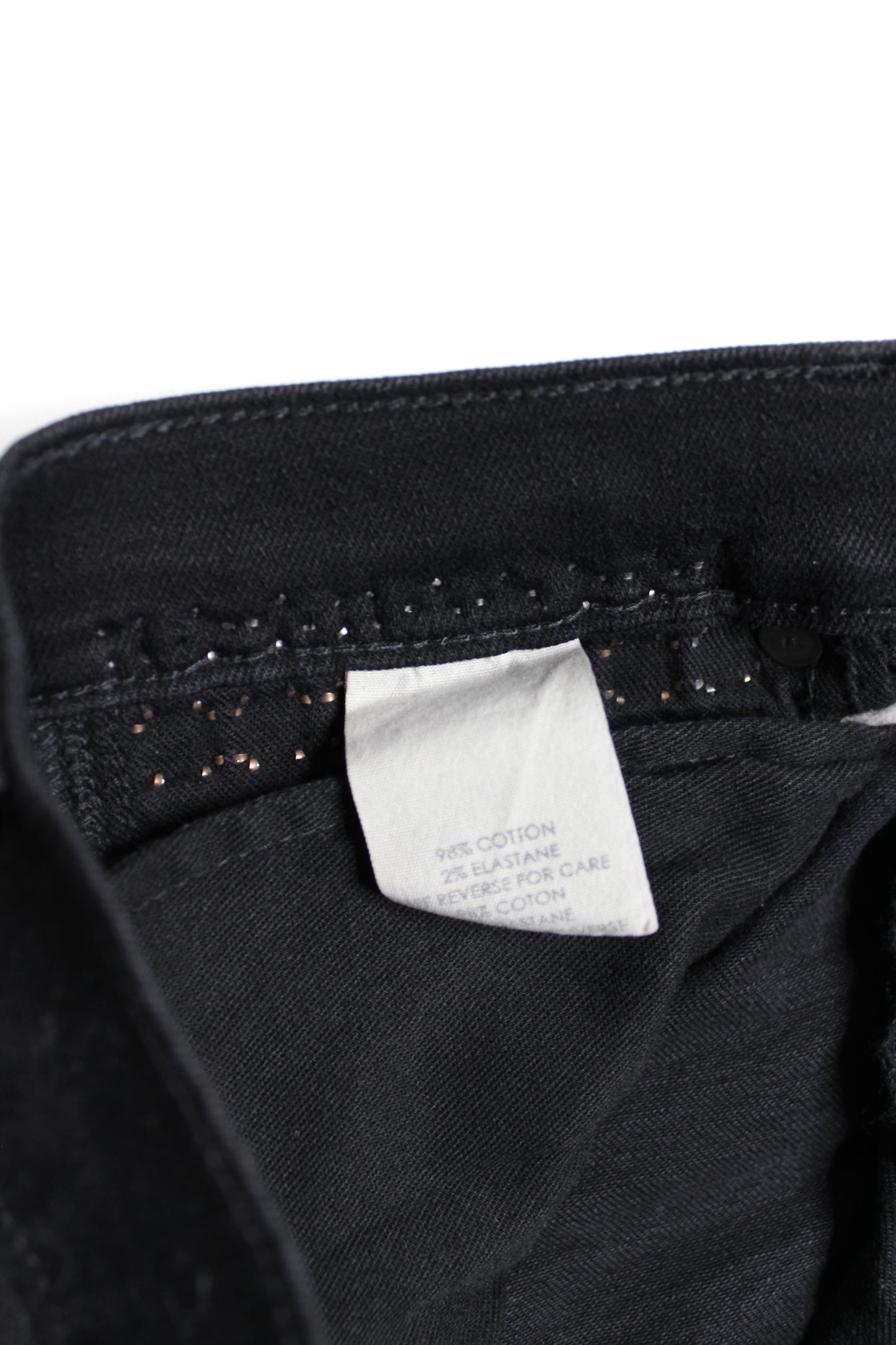 Elizabeth and James textile Ozzy black studded skinny  jeans, size 27 (additional 50% off)