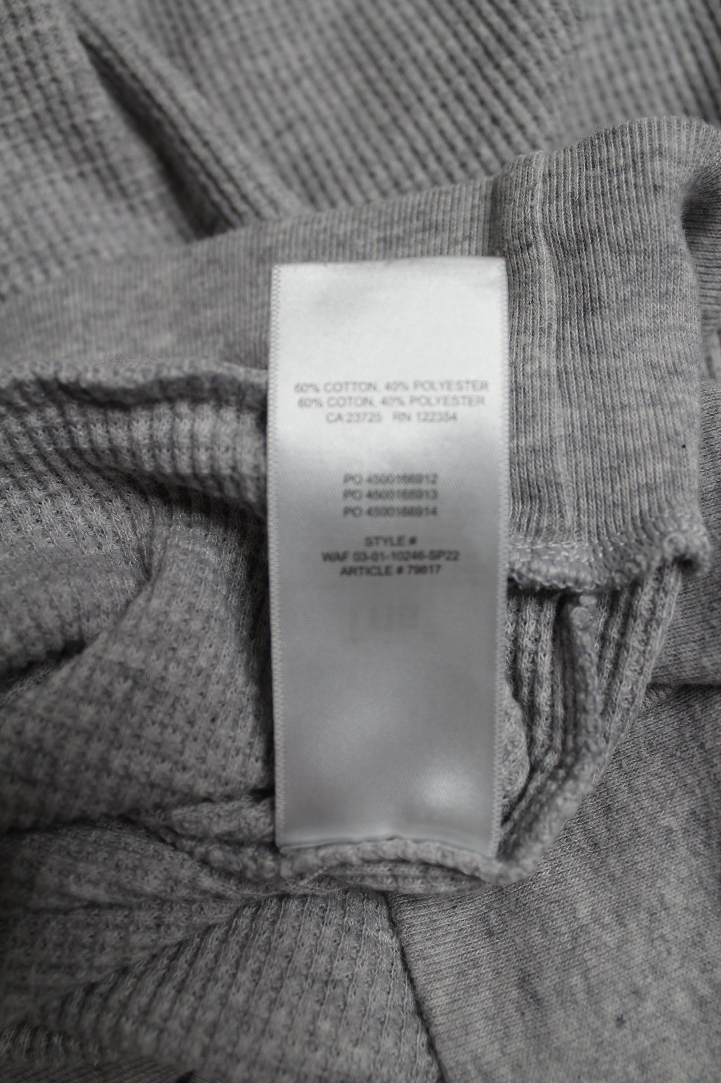 Aritzia TNA grey waffle long sleeve, size small (loose fit)