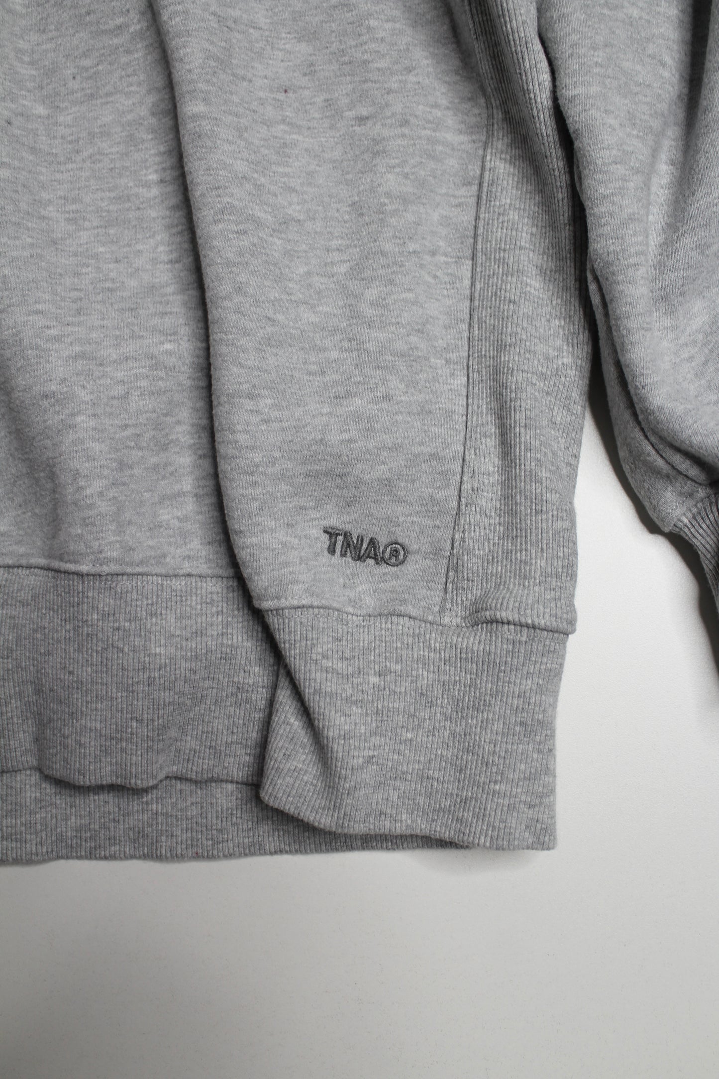 Aritzia grey TNA ‘sweat fleece cozy fleece’ boyfriend crew sweatshirt, size medium (loose fit)