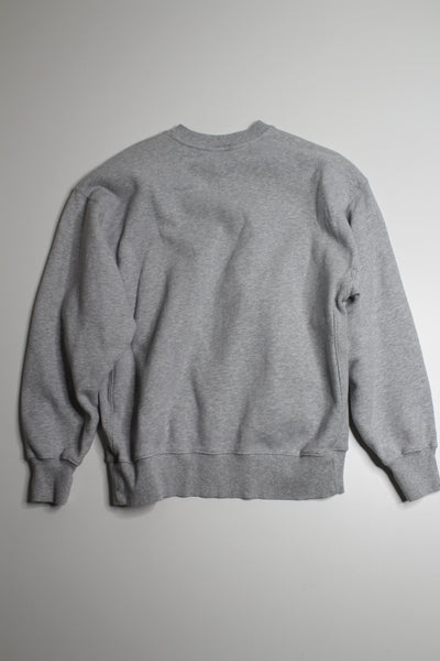 Aritzia grey TNA cozy fleece boyfriend crew sweatshirt, size medium (price reduced: was $30)