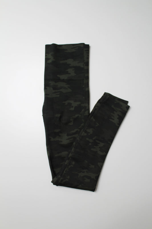 Spanx green camo seamless leggings, size small