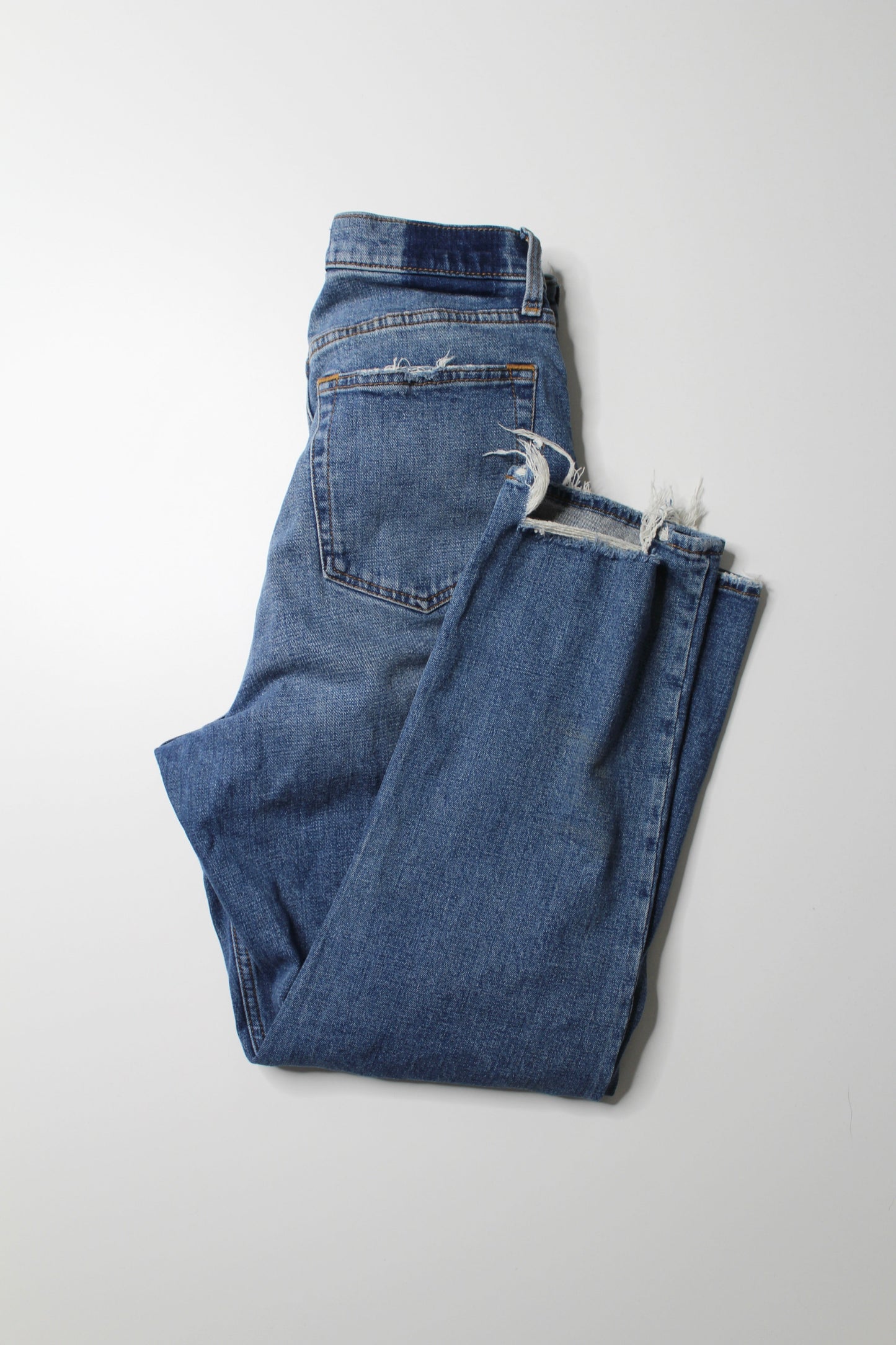 Abercrombie & Fitch distressed ankle straight ultra high rise jeans, size 29  (additional 40% off)