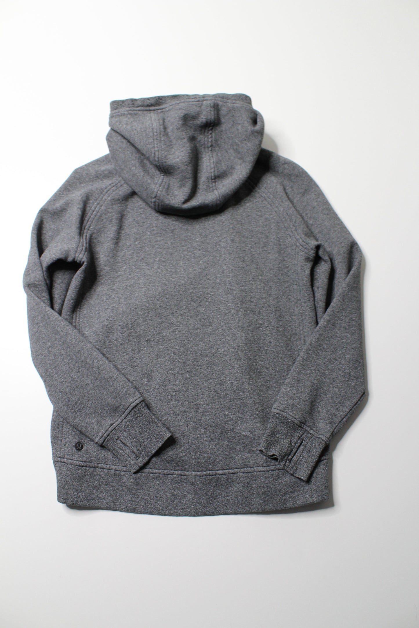 Lululemon heathered grey fleece please pullover hoodie, size 4