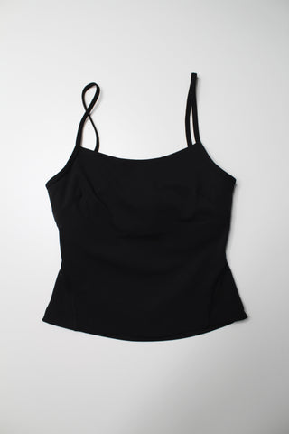 Lululemon black cross back nulu yoga tank, size 8