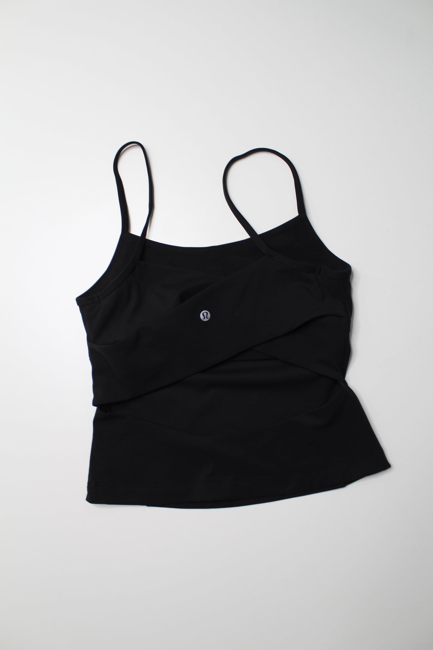 Lululemon black cross back nulu yoga tank, size 8