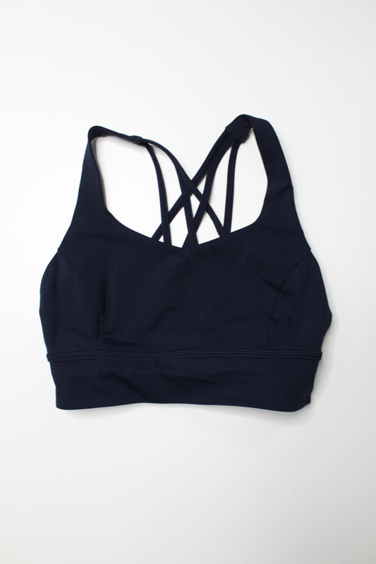 Lululemon true navy ‘free to be serene’ bra, size 8 *long line