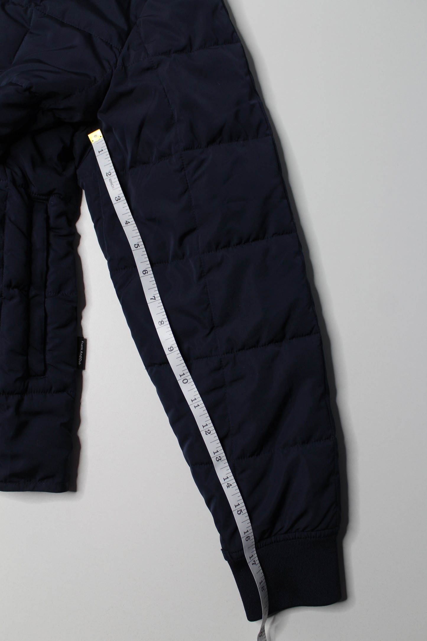 Frank And Oak navy quilted bomber jacket, size large (additional 50% off)