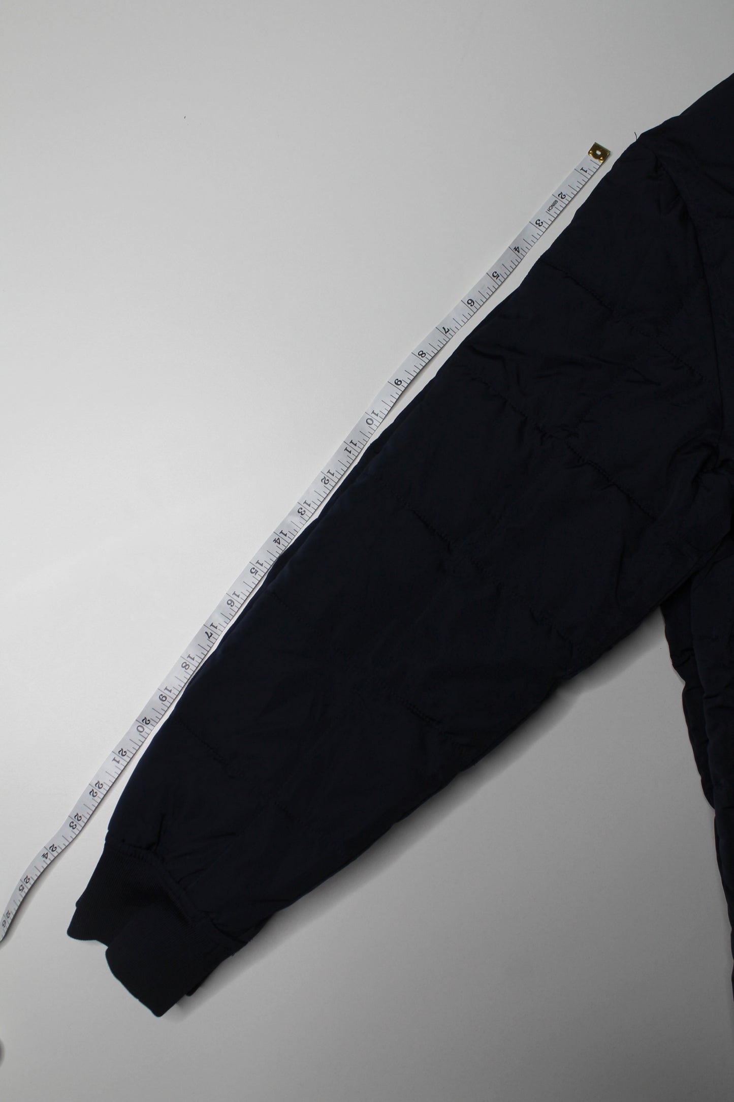 Frank And Oak navy quilted bomber jacket, size large (additional 50% off)