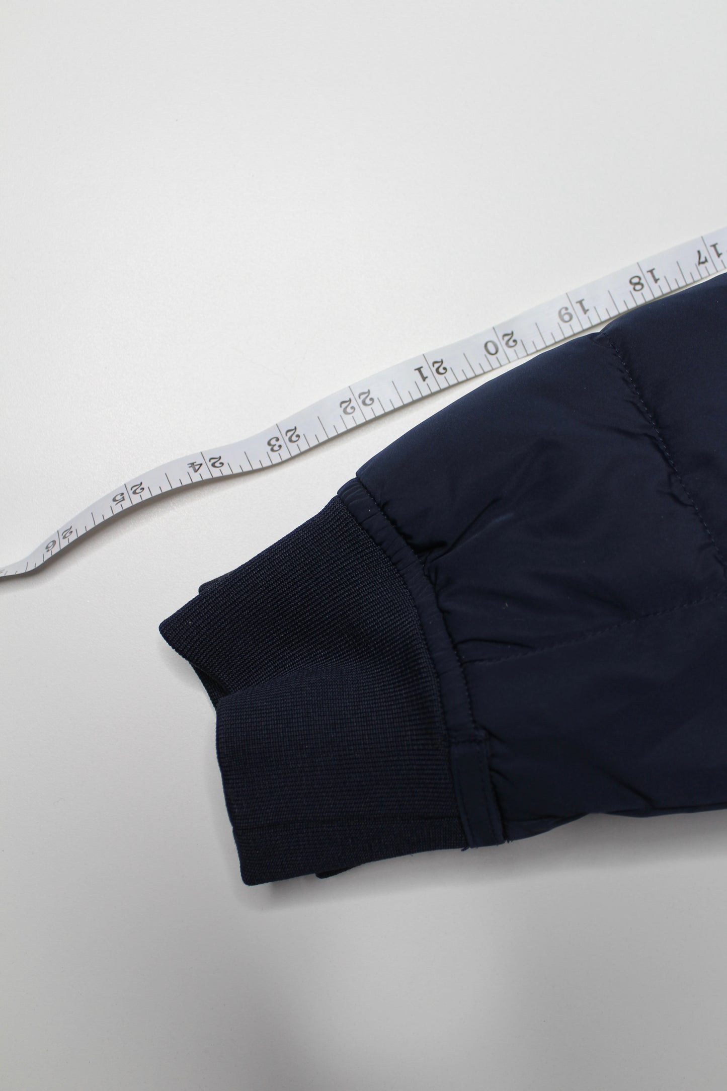 Frank And Oak navy quilted bomber jacket, size large (additional 50% off)