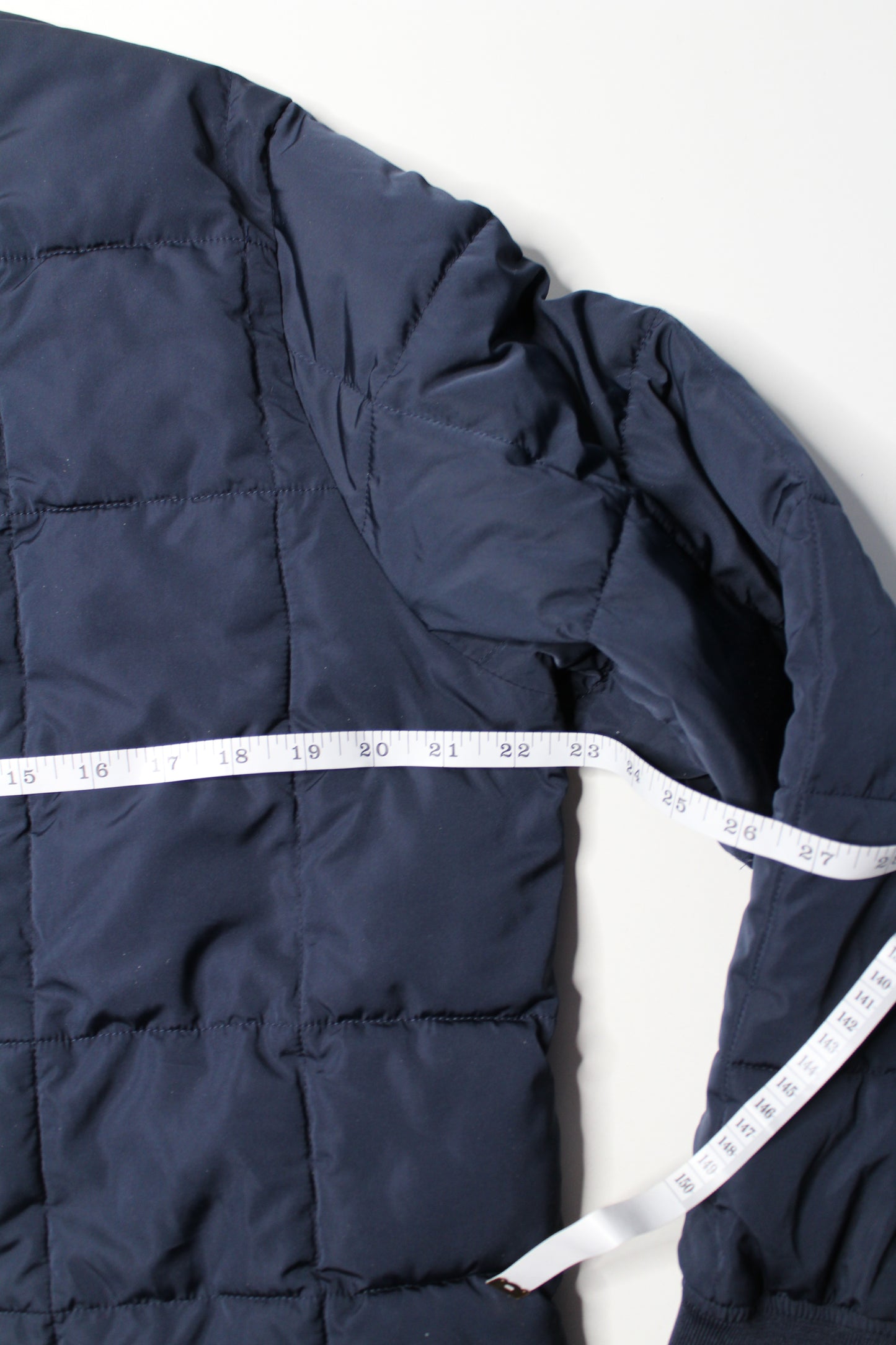 Frank And Oak navy quilted bomber jacket, size large (additional 50% off)