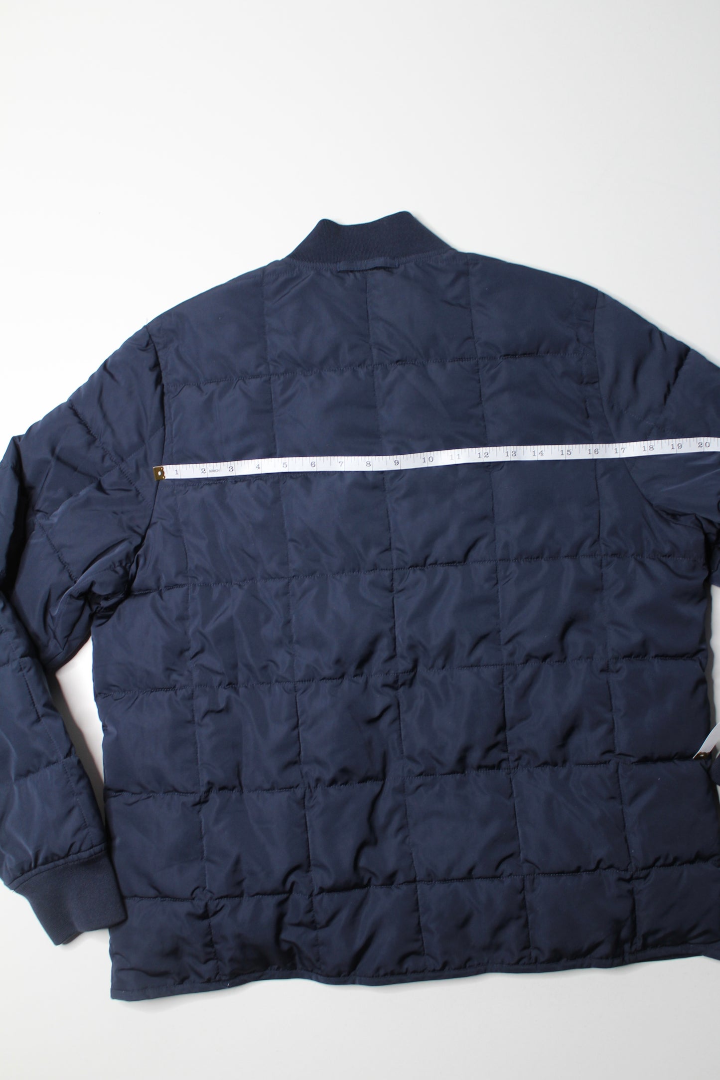 Frank And Oak navy quilted bomber jacket, size large (additional 50% off)
