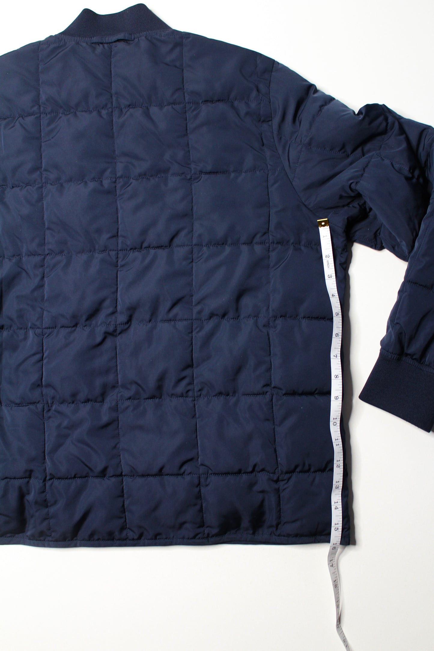 Frank And Oak navy quilted bomber jacket, size large (additional 50% off)