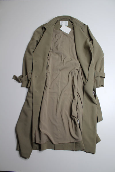 Oak + Fort oversized trench coat, size xs *new with tags