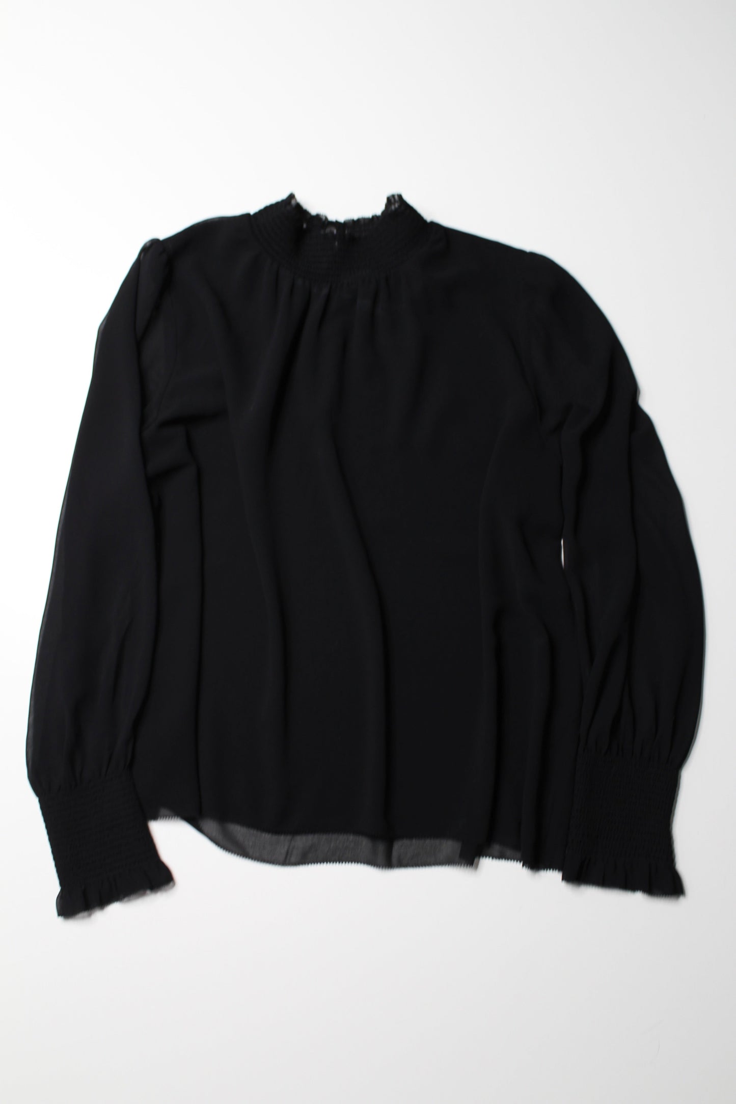 Aritzia wilfred black 'valencia' blouse, size large
