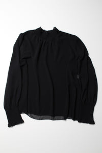 Aritzia wilfred black valencia blouse, size large (price reduced: was $58)