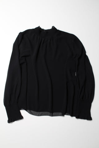 Aritzia wilfred black valencia blouse, size large (price reduced: was $58)
