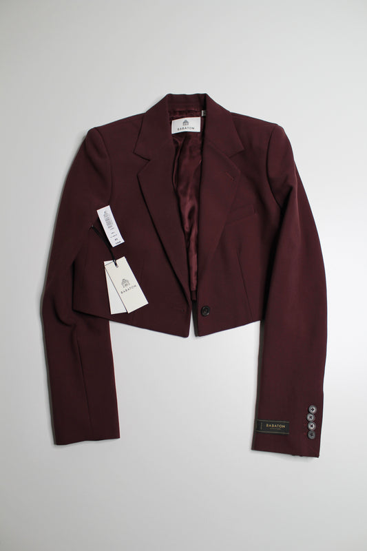 Aritzia babaton rich maroon arbus blazer, size xs *new with tags