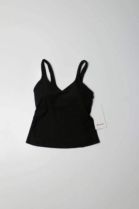 Lululemon black waist length ‘align’ tank, size 4 *new with tags