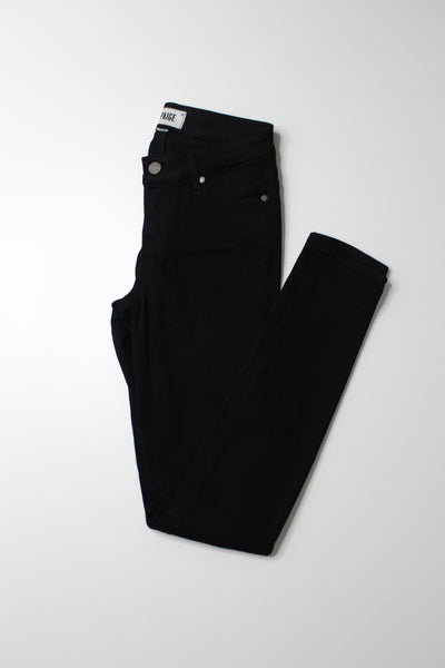 Paige black vertugo ultra skinny jeans, size 25 (price reduced: was $58)