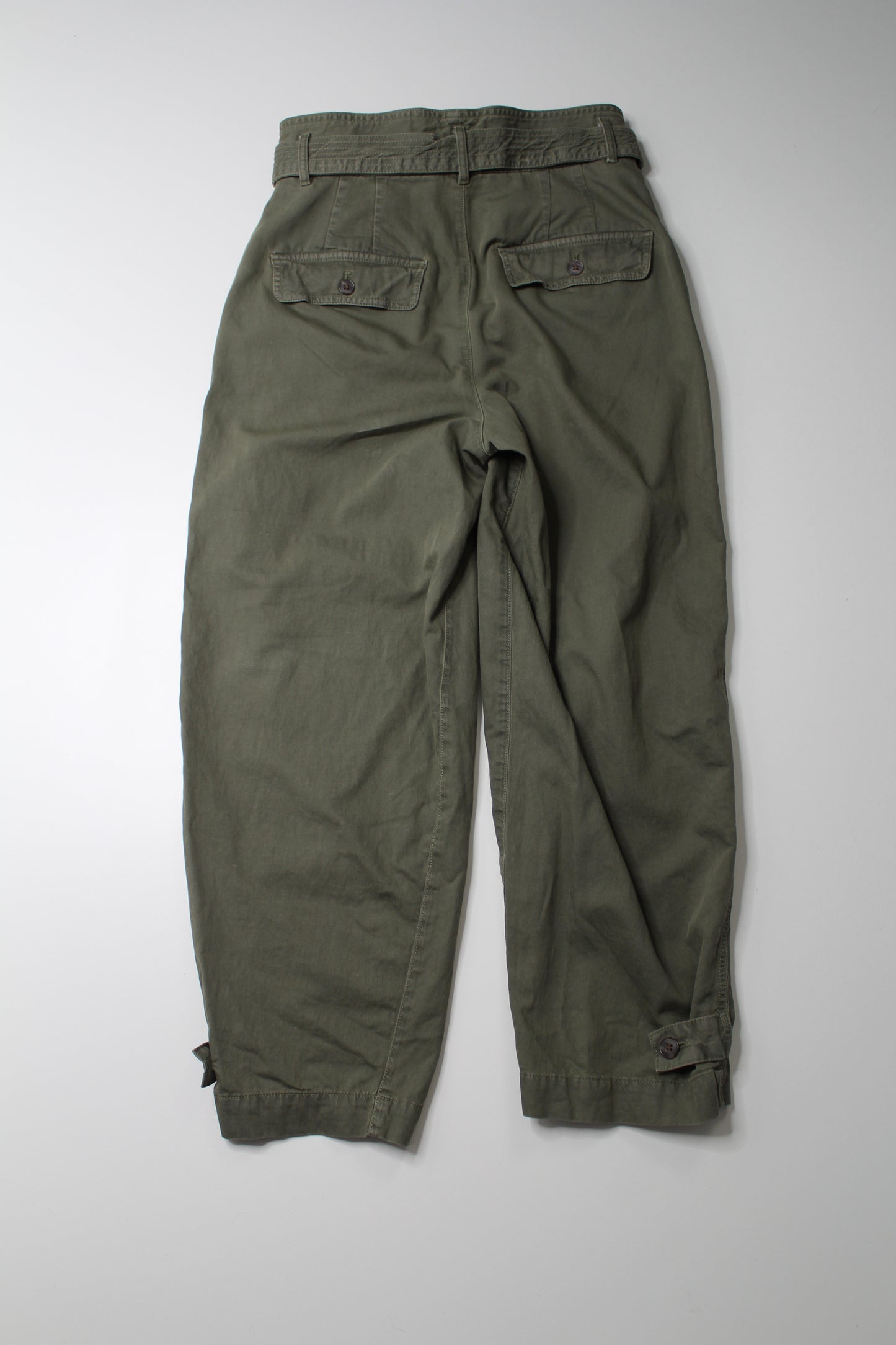 Gap green tie front pant, size 4