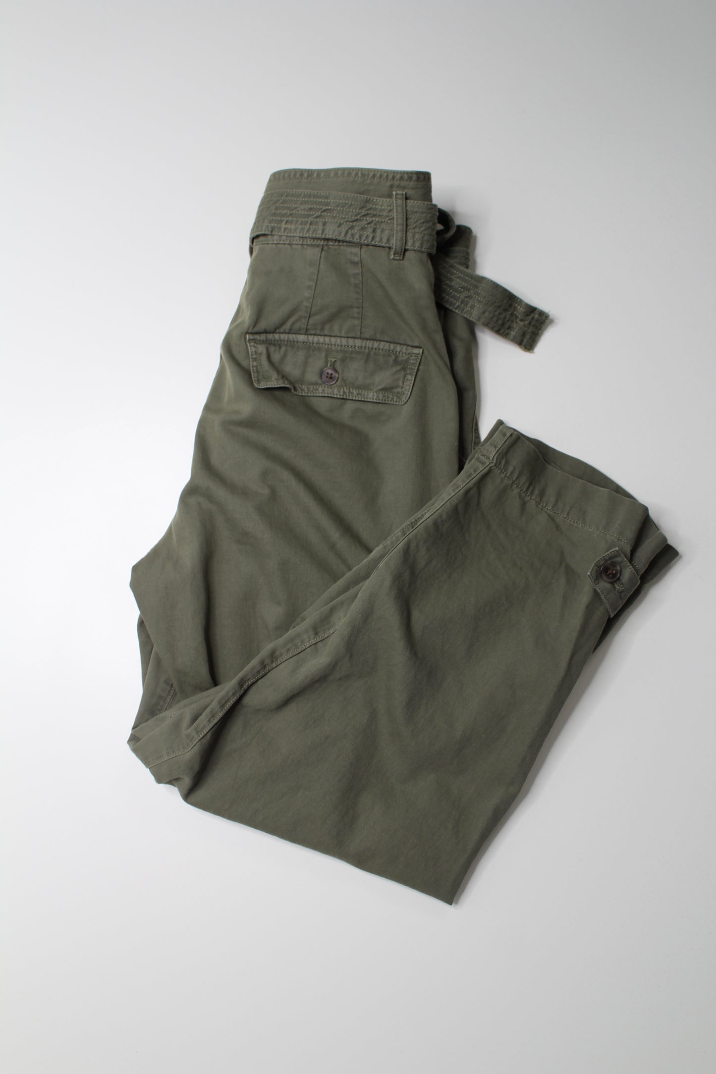Gap green tie front pant, size 4