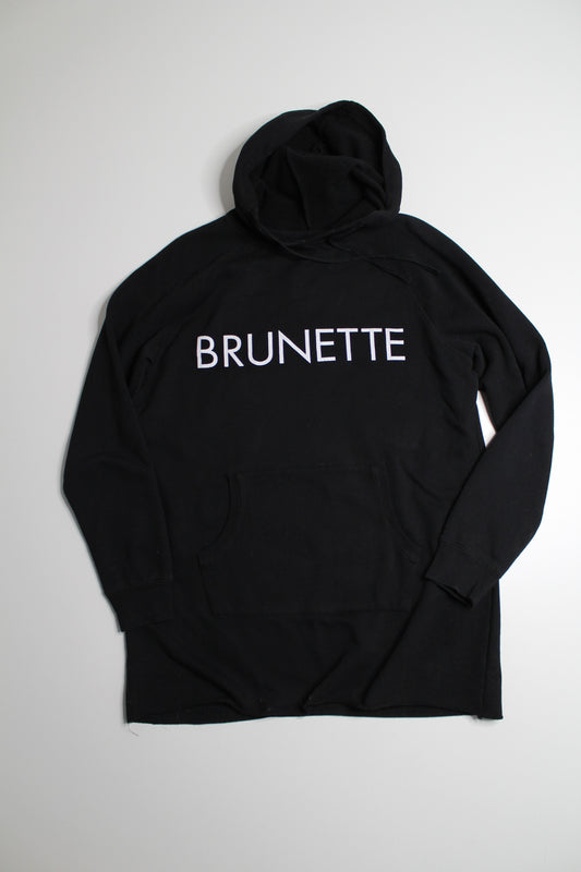 Brunette The Label black BRUNETTE hooded sweater dress, size M/L (price reduced: was $36)