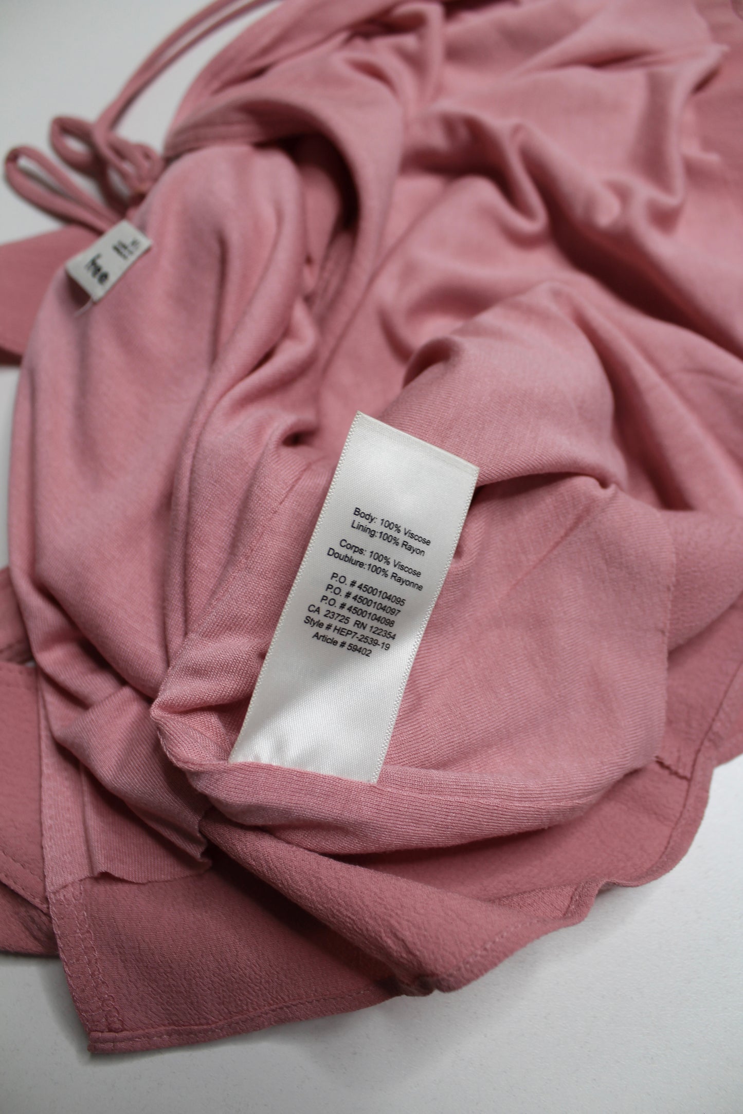 Aritzia Wilfred Free pink kempner tie back  blouse, size xs (price reduced: was $25)