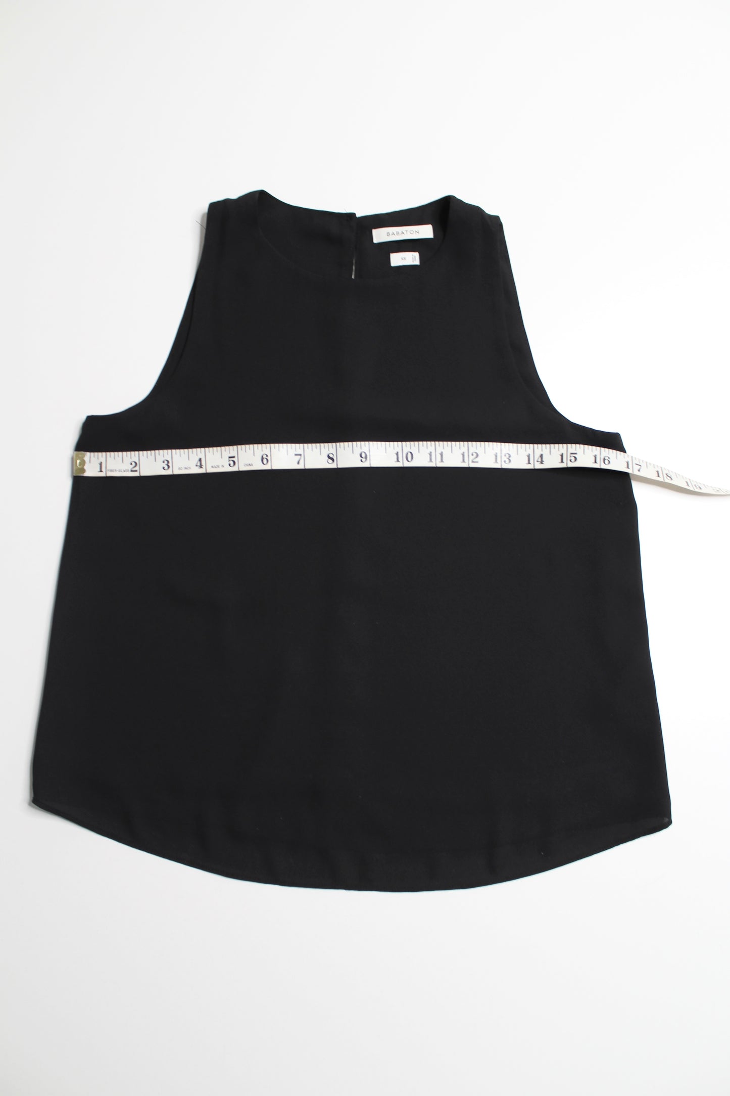 Aritzia babaton black sleeveless blouse, size xs