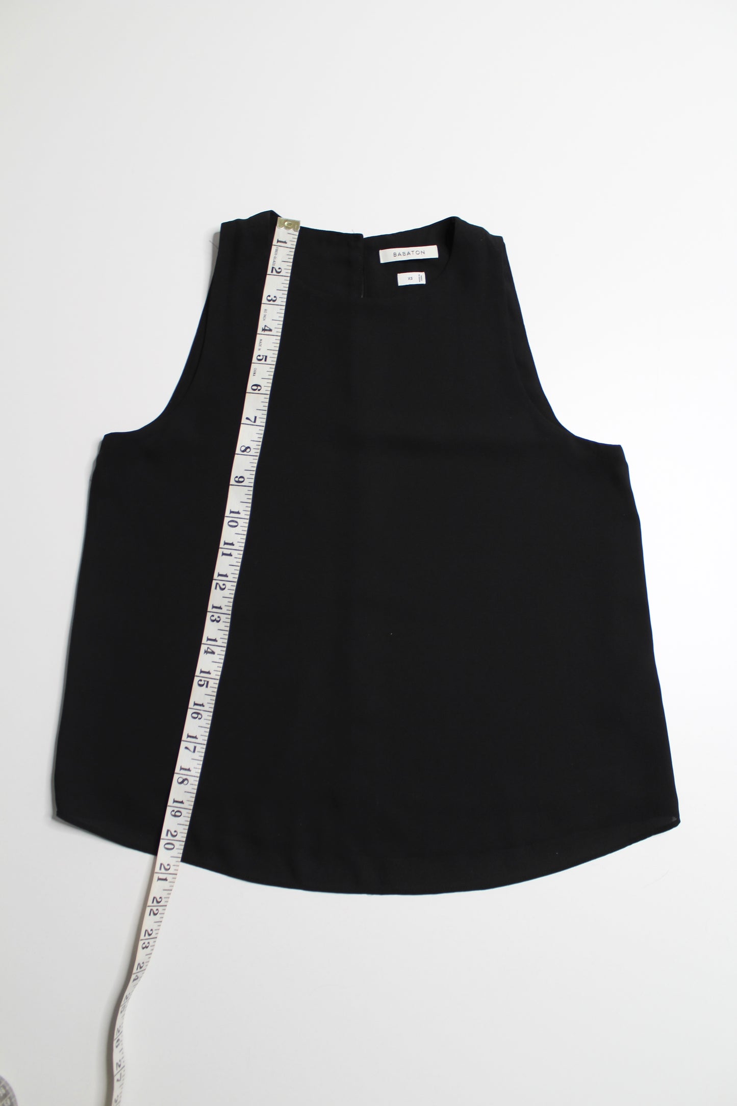 Aritzia babaton black sleeveless blouse, size xs