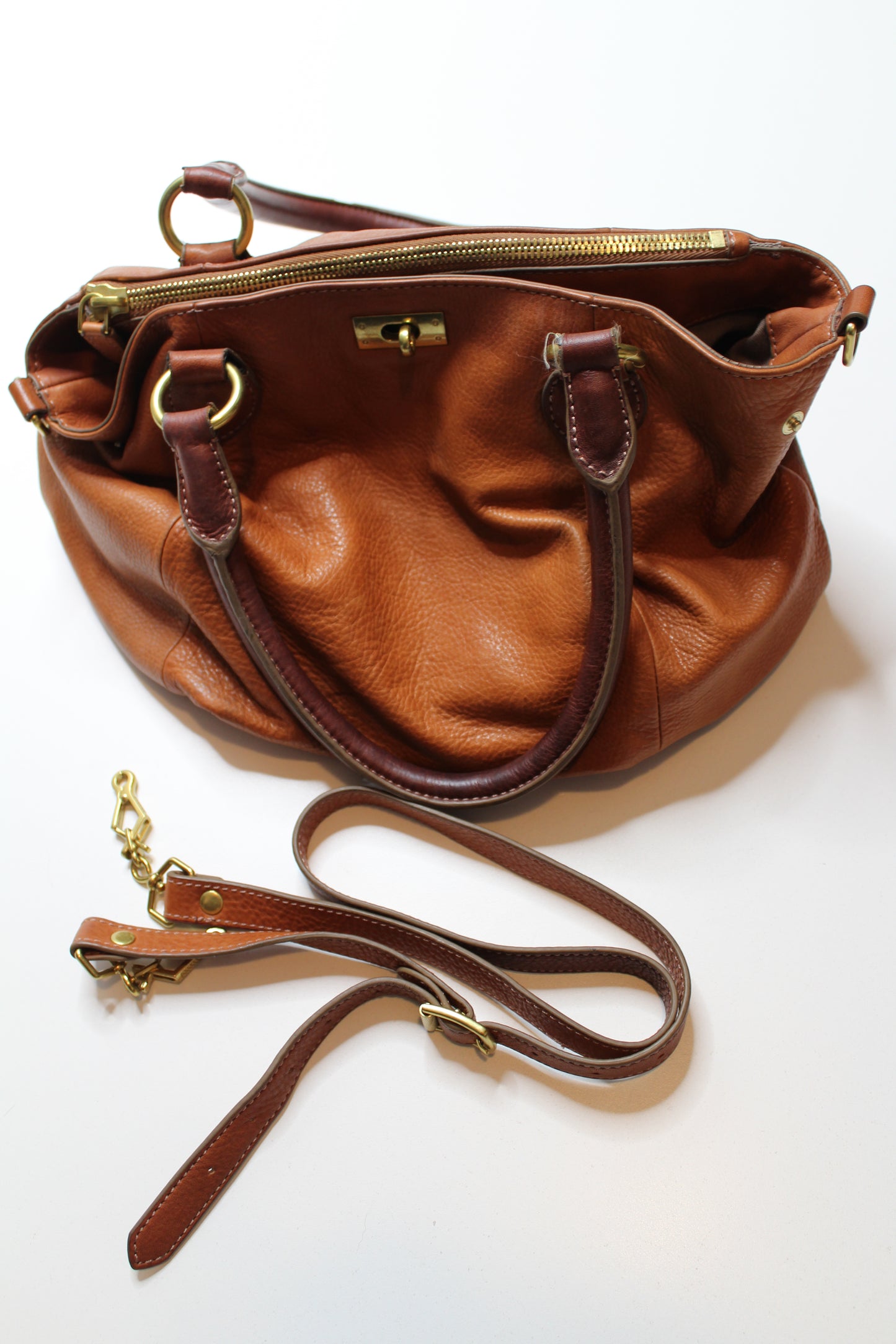 J.CREW boho leather bag with detachable strap (price reduced: was $68)