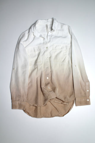 Aritzia babaton the group ombre button up utility long sleeve, size xxs (loose fit) (price reduced: was $42)