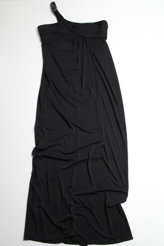 BCBG Maxazria black one shoulder evening gown, size large  (additional 50% off)