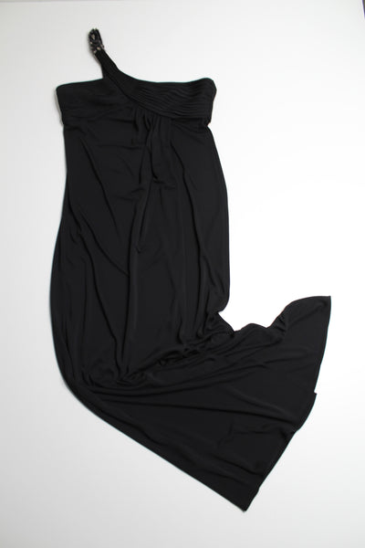 BCBG Maxazria black one shoulder evening gown, size large  (additional 50% off)