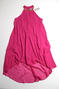 Laura fuchsia pink chiffon halter neck dress, size 14 *new with tags (price reduced: was $60)