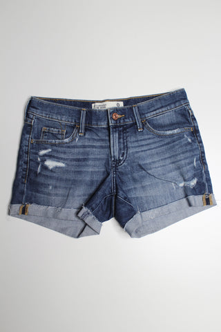 Abercrombie & Fitch low rise denim shorts, size 25 (price reduced: was $18)
